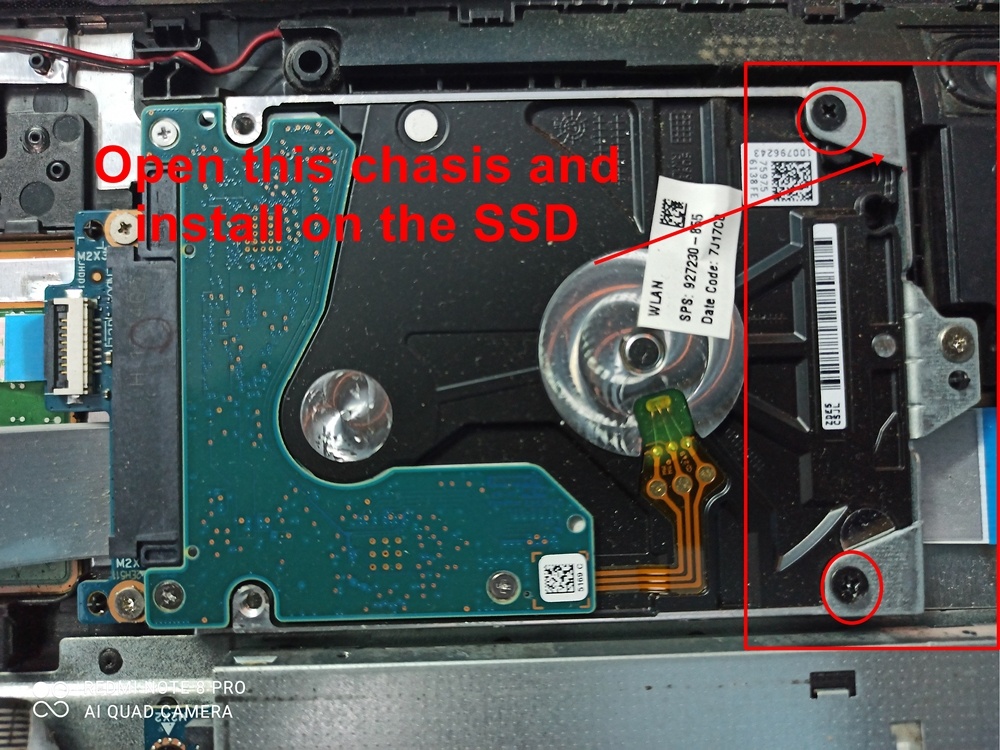 remove the chassis of your hard drive and install it on your ssd