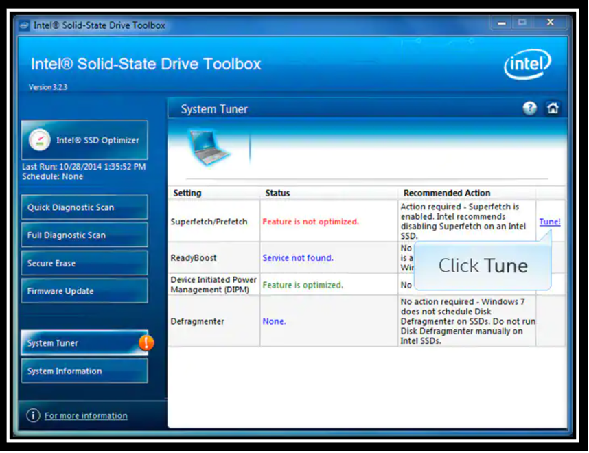 Intel SSD Toolbox image